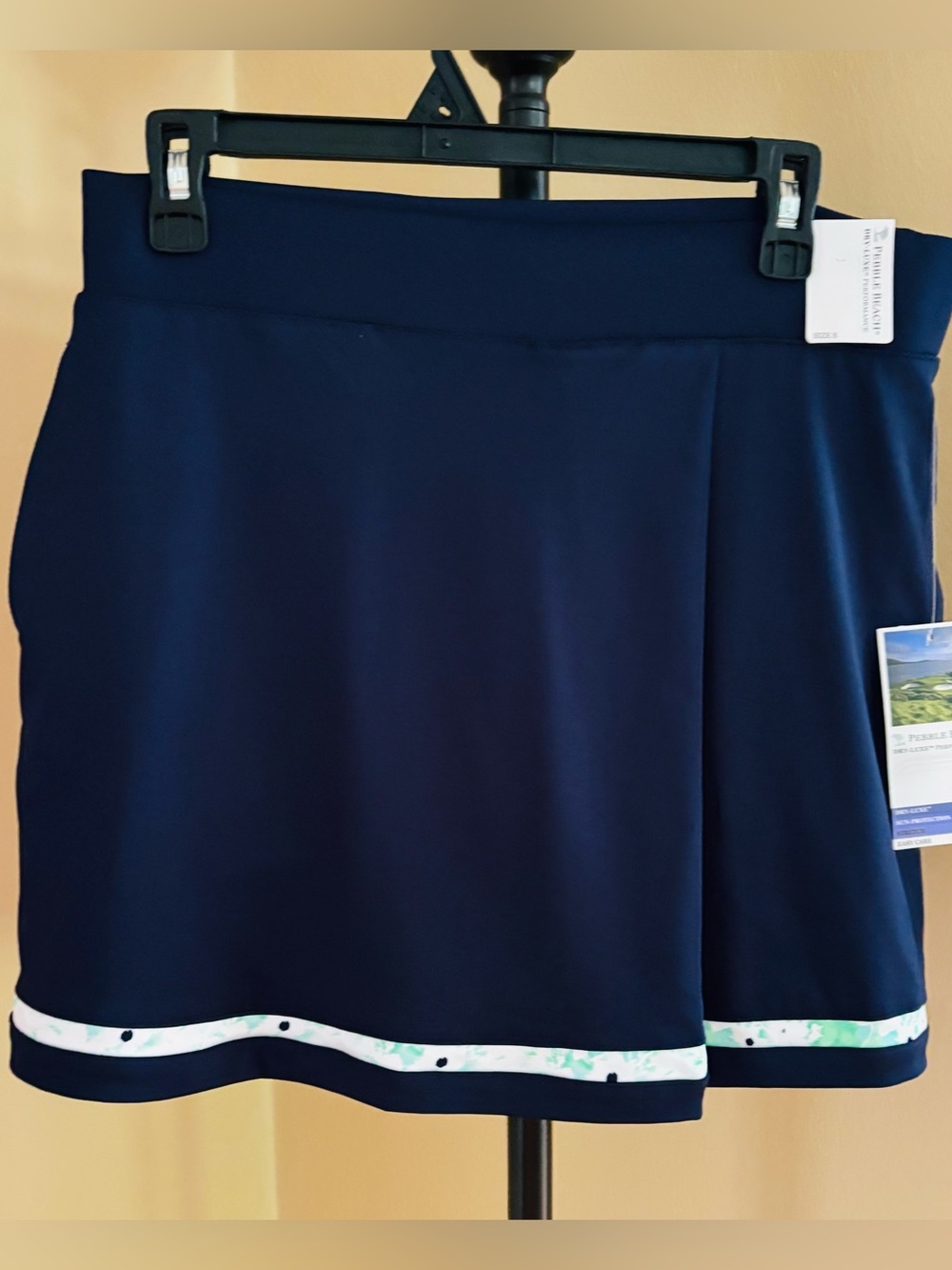 Pebble Beach Dry-Luxe Performance Golf Skort Navy Small NWT